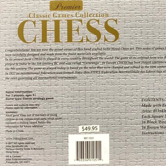 Premier Chess Board Game - Solid Wood Chess Set (NEW) - Picture 8 of 15